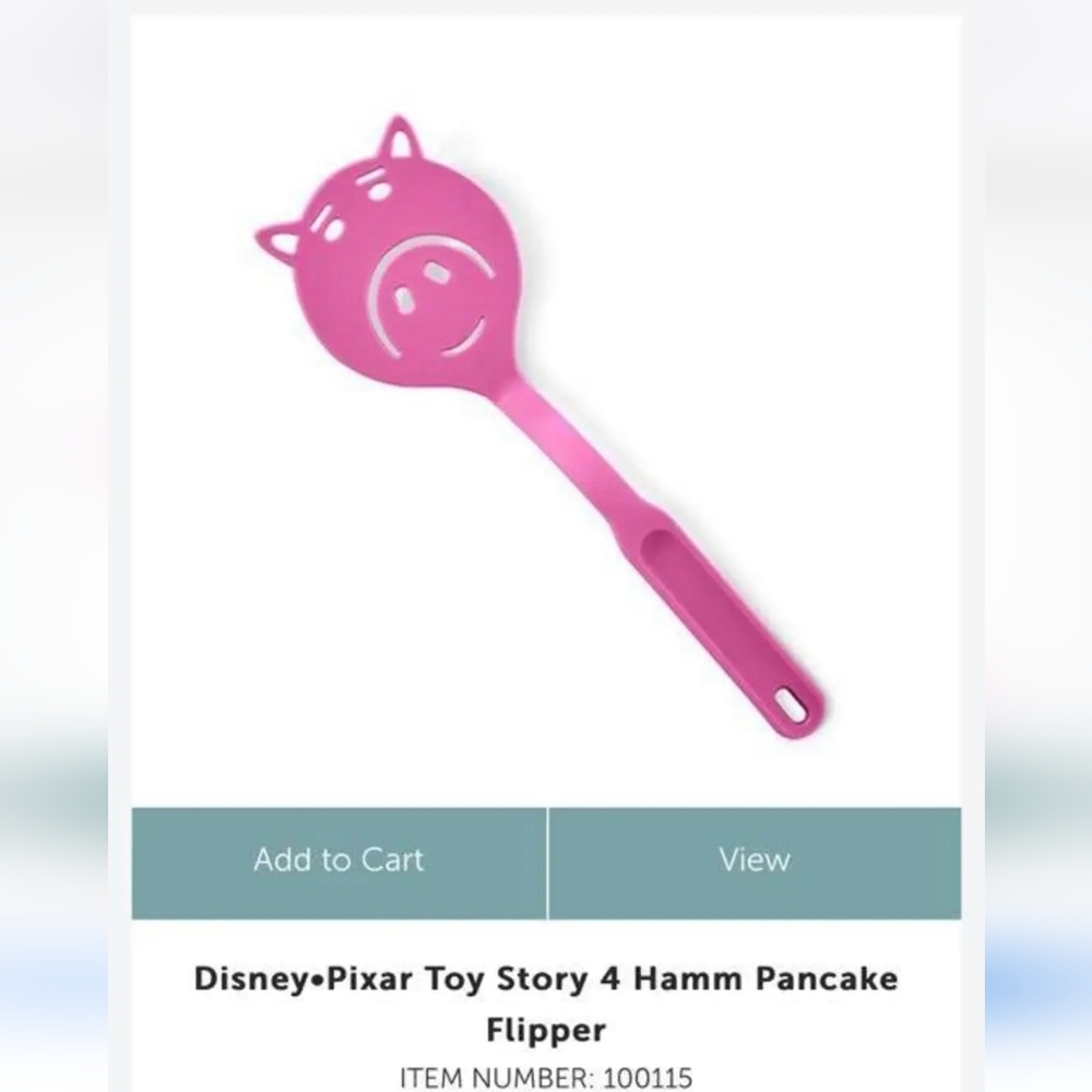 PAMPERED CHEF Toy Story 4 HAMM Pancake Flipper Pink Spatula #100115 NEW!!